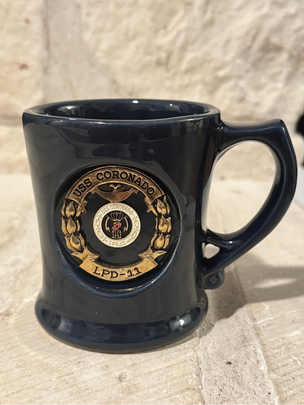 USS Coronado LPD-11 US Navy Commemorative Mug by Jostens Lindor Rare Vintage 8oz - Picture 2 of 9